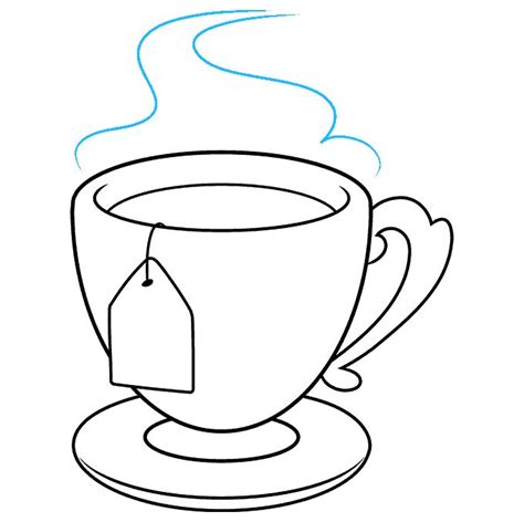 How to Draw a Tea Cup - Really Easy Drawing Tutorial in 2023 | Tea cup drawing, Tea art, Flower ...