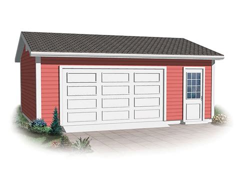 2-Car Garage Plans | Basic 2-Car Garage Plan with Gable Roof # 028G ...