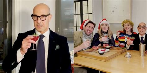 Stanley Tucci Makes a Christmas Cosmopolitan with Emily Blunt