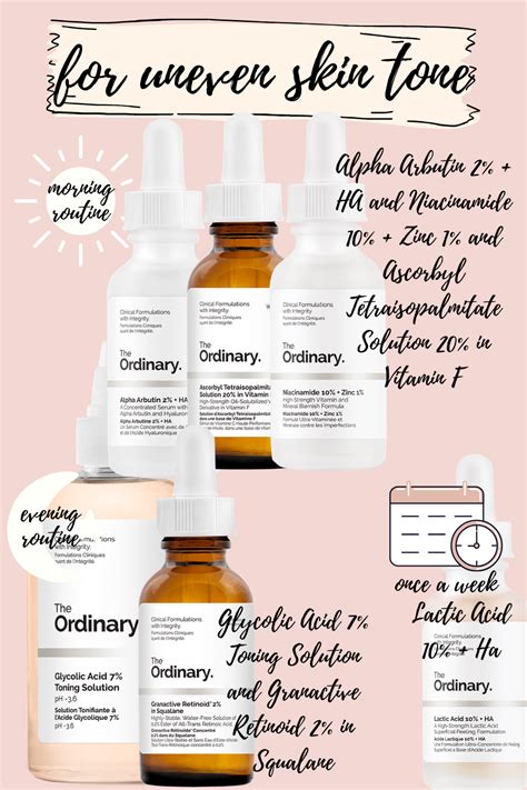 The Ordinary Skincare Routine for an Uneven Skin Tone | The ordinary skincare routine, Skin care ...