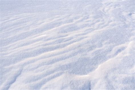 Ground Surface Covered with Fluffy Freshly Fallen White Snow. Stock ...