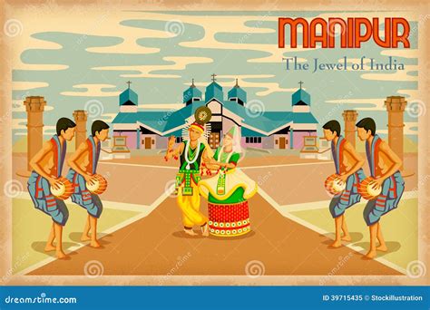 Culture Of Manipur Vector Illustration | CartoonDealer.com #39715435