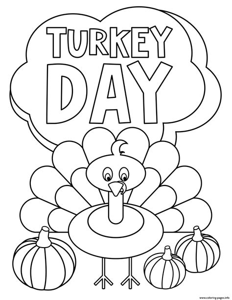 Free Printable Thanksgiving Day Coloring Pages - Printable Templates