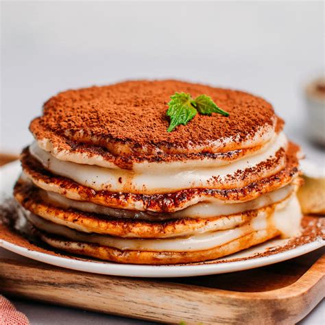 Vegan Tiramisu Pancakes - Full of Plants