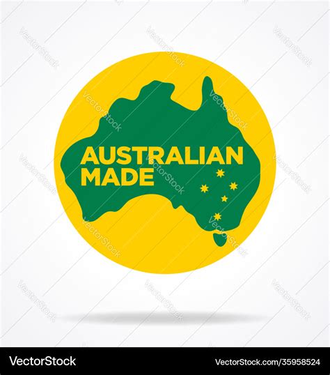 Australian made in australia logo Royalty Free Vector Image