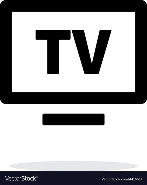 Flatscreen tv simple icon on white background Vector Image