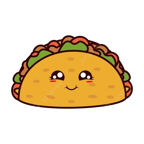 Funny Taco Clipart PNG Images, Funny Smile Taco Illustration, Funny ...