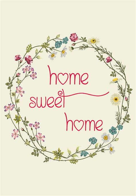 Home sweet home wall art on Behance