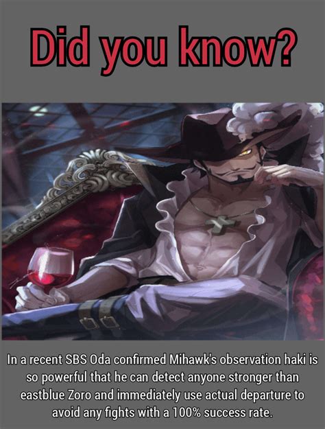 Cool Mihawk fun fact : r/MemePiece