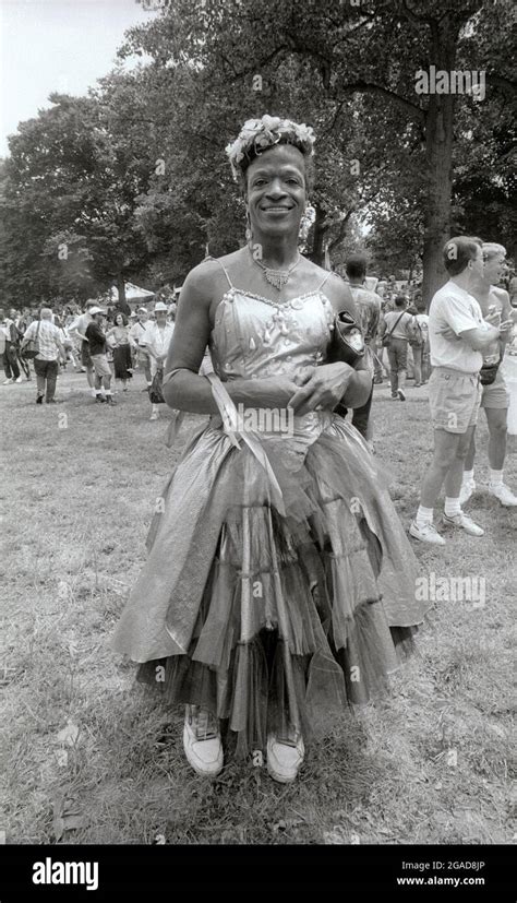 File photo: Baltimore, MD June 6, 1991: Marsha P. Johnson, a gay ...