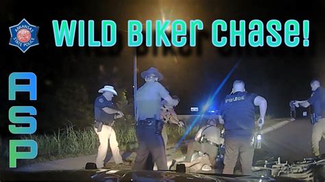 Dash Cam: Wild Biker Chase! Arkansas State Police - YouTube