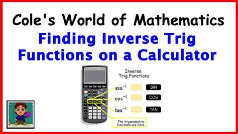 Finding Inverse Trig Functions on a Calculator | Calculator, Trigonometry, Math tutorials