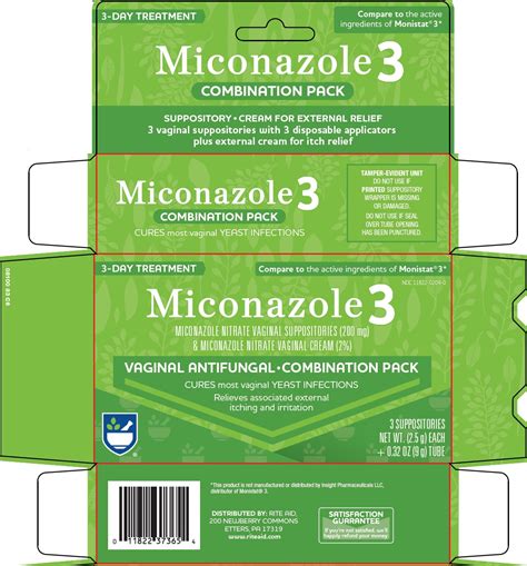 Rite Aid Corporation Miconazole 3 Drug Facts