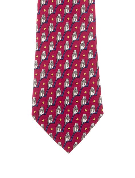 Hermès Geometric Striped Silk Tie - Red Ties, Suiting Accessories - HER89257 | The RealReal