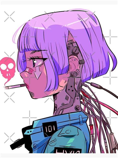 Cyberpunk girl Poster by Raionha | Cyberpunk art, Cartoon art styles ...