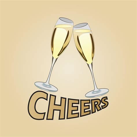 Cheers with wine glasses premium vector illustration 22874280 Vector ...