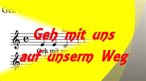 Geh mit uns auf unserm Weg - Flöte & Klavier Chords - Chordify