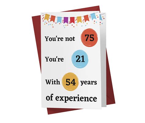 Buy Very Funny 75th Birthday Card – Funny 75 Years Old Anniversary Card – Happy 75th Birthday ...