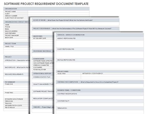 Free Project Requirement Templates | Smartsheet