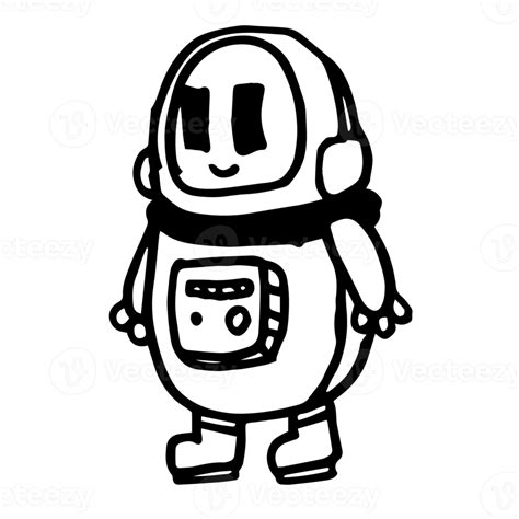 cute robot character illustration hand drawn design 11196303 PNG