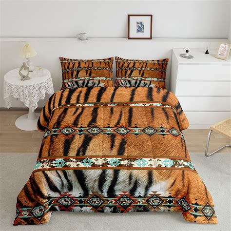 Snake Bedding Set Purple Teal Snake Hide Comforter Set Exotic Ethnic Tribal Arrow Aztec Quilt ...