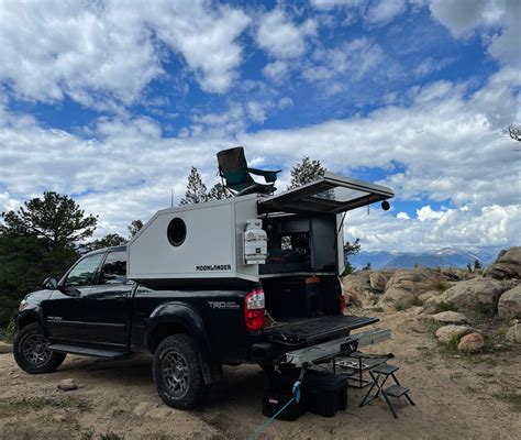 Moonlander truck RV tightropes ingeniously between camper and cap