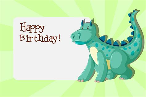 Printable Dinosaur Birthday Card - Printable Templates