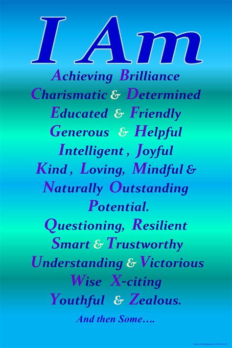 Positive Affirmations Posters I AM Affirmations Alphabet - Etsy