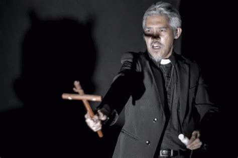 Exorcist Spraying Holy Water Cross GIF | GIFDB.com