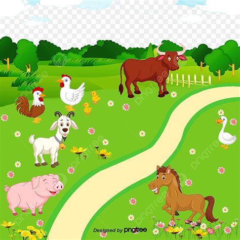 Farm Animals PNG Transparent, Farm Animals, Farm Clipart, Leisure Farm, Cartoon Farm PNG Image ...