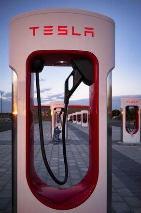 Tesla Supercharger Logo Charging Station Electric Editorial Stock Photo ...