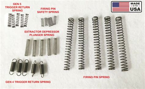 Glock Gen 1-5 Spring Set Kit Trigger Safety Firing Pin Extractor 25 ...