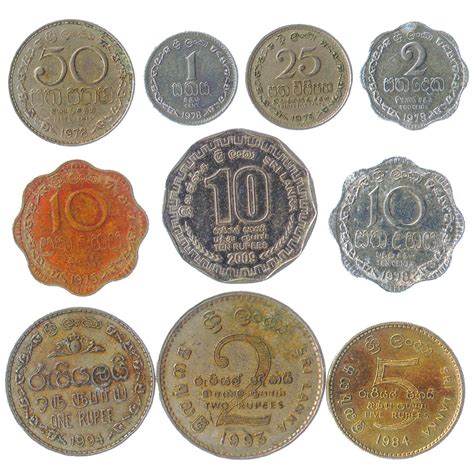 Buy 10 Sri Lanka Coins from South Asia Island | Ceylon Sri Lankan Old ...