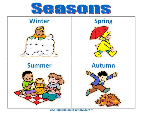 Challenges - Charts - Science Charts - Seasons