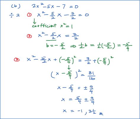 2.3.2 Solving Quadratic Equations – Completing the Square - SPM Additional Mathematics