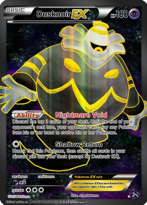 Dusknoir EX by arnold12345 | Pokemon tattoo, Pokemon cards, Pokemon