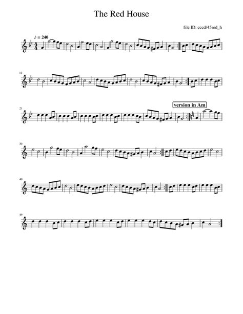 The Red House Sheet music for Piano (Solo) Easy | Musescore.com