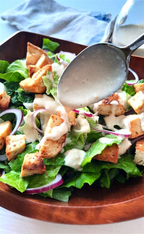 Creamy Caesar Salad Dressing - alittlehintofthis.com