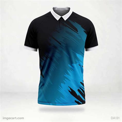 Cricket Jersey Black with blue gradient - imgecart