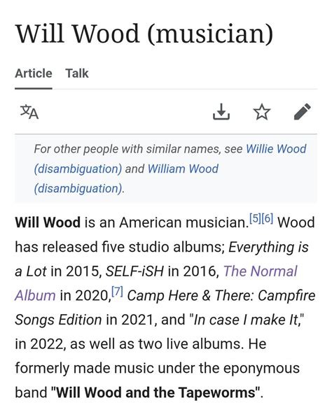 Why is Will Wood called a musician instead of a singer-songwriter on ...