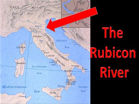 Map Of Italy Rubicon River