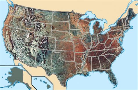 Us Topographic Map With States