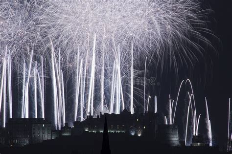 Fireworks Over Edinburgh Castle, Scotland, Europe Stock Image - Image of show, performances ...