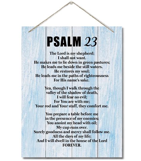 Bible verse wall art - Wood sign - Psalm 23 - The Lord is my shepherd ...