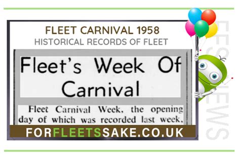 FLEET CARNIVAL 1958 - HISTORY OF FLEET HAMPSHIRE