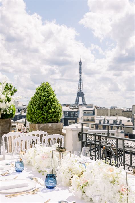 Chic rooftop wedding in Paris | Parisian wedding theme, Wedding venue france, Paris wedding venue