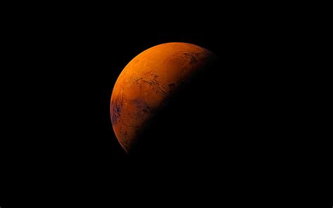 HD wallpaper: mars, planet, apple, dark, space, orange, astronomy, no ...