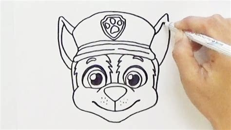 Chase Paw Patrol Sketch at PaintingValley.com | Explore collection of ...