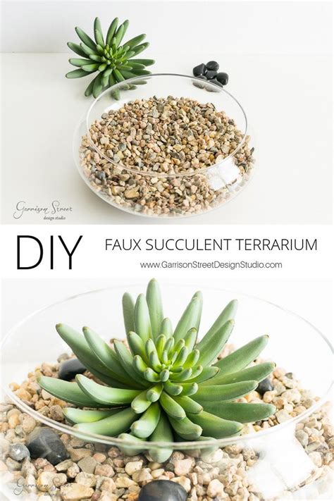 DIY Faux Succulent Terrarium - Garrison Street Design Studio | Diy ...