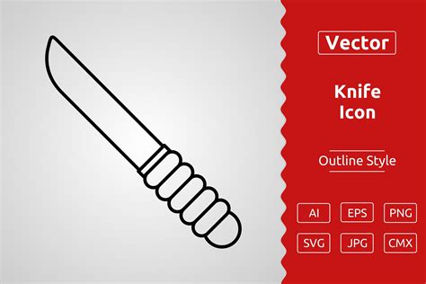 Vector Knife Outline Icon Graphic by Muhammad Atiq · Creative Fabrica